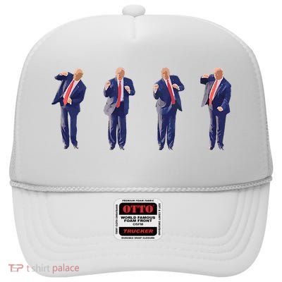 Potus 45 Dance Trump Dance Save America Trump 4547 High Crown Mesh Back Trucker Hat