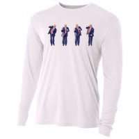 Potus 45 Dance Trump Dance Save America Trump 4547 Cooling Performance Long Sleeve Crew