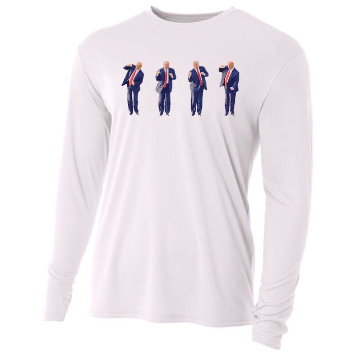 Potus 45 Dance Trump Dance Save America Trump 4547 Cooling Performance Long Sleeve Crew