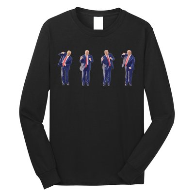 Potus 45 Dance Trump Dance Save America  Trump 45/47 Long Sleeve Shirt