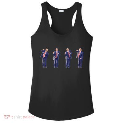 Potus 45 Dance Trump Dance Save America  Trump 45/47 Ladies PosiCharge Competitor Racerback Tank