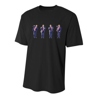 Potus 45 Dance Trump Dance Save America  Trump 45/47 Youth Performance Sprint T-Shirt