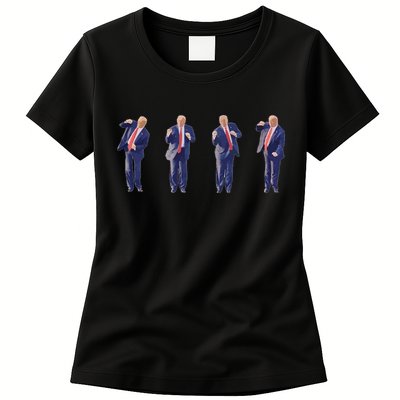 Potus 45 Dance Trump Dance Save America  Trump 45/47 Womens T-Shirt