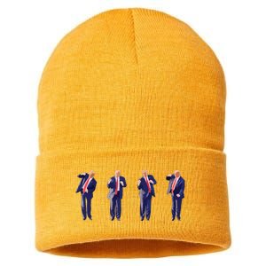 Potus 45 Dance Trump Dance Save America Trump Sustainable Knit Beanie