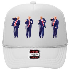 Potus 45 Dance Trump Dance Save America Trump High Crown Mesh Back Trucker Hat