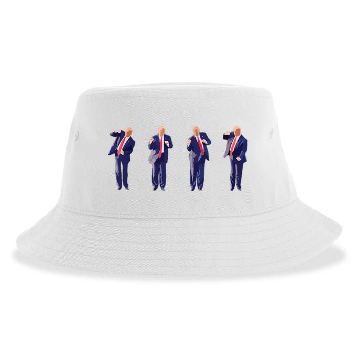 Potus 45 Dance Trump Dance Save America Trump Sustainable Bucket Hat