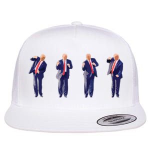 Potus 45 Dance Trump Dance Save America Trump Flat Bill Trucker Hat