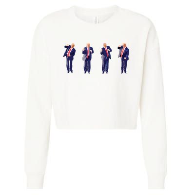 Potus 45 Dance Trump Dance Save America Trump Cropped Pullover Crew