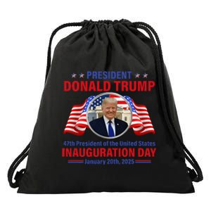 President 47 D J Trump Inauguration Day Jan 20 2025 Drawstring Bag