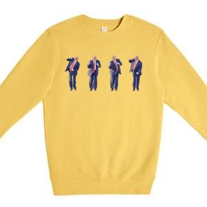 Potus 45 Dance Trump Dance Save America Trump 45/47 Meaningful Gift Premium Crewneck Sweatshirt