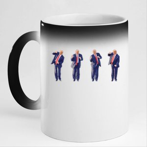 Potus 45 Dance Trump Dance Save America  Trump 4547 11oz Black Color Changing Mug