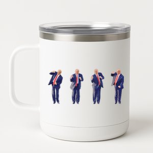 Potus 45 Dance Trump Dance Save America  Trump 4547 12 oz Stainless Steel Tumbler Cup