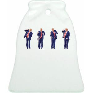 Potus 45 Dance Trump Dance Save America  Trump 4547 Ceramic Bell Ornament