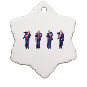 Potus 45 Dance Trump Dance Save America  Trump 4547 Ceramic Star Ornament