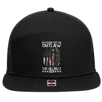 Pro 45 IM Voting For The Outlaw And The Hillbilly 2024 7 Panel Mesh Trucker Snapback Hat