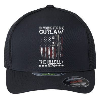 Pro 45 IM Voting For The Outlaw And The Hillbilly 2024 Flexfit Unipanel Trucker Cap