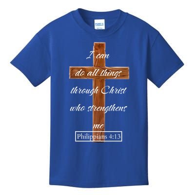 Philippians 4:13 I Can Do All Things Through Jesus Christ Gift Kids T-Shirt