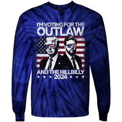 Pro 45 IM Voting For The Outlaw And The Hillbilly 2024 Tie-Dye Long Sleeve Shirt