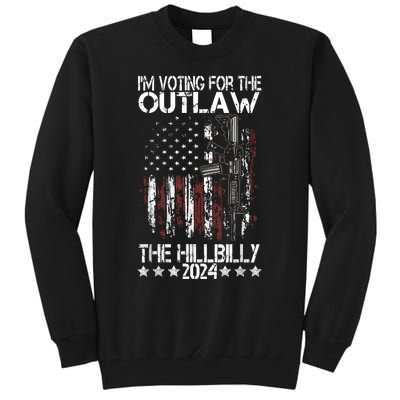 Pro 45 IM Voting For The Outlaw And The Hillbilly 2024 Tall Sweatshirt