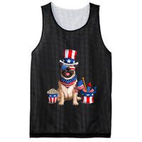 Pug 4th July American Flag Independence Day T Mesh Reversible Basketball Jersey Tank