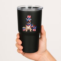 Pug 4th July American Flag Independence Day T Tumbler