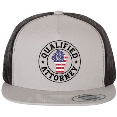 Patriotic 4th July Attorney Cute Gift Flat Bill Trucker Hat