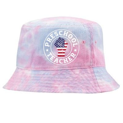 Patriotic 4Th July Teacher Preschool Teacher Cool Gift Tie-Dyed Bucket Hat