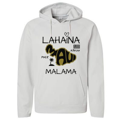 PRAY 4 LAHAINA Malama Maui Strong Performance Fleece Hoodie