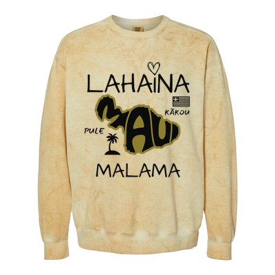 PRAY 4 LAHAINA Malama Maui Strong Colorblast Crewneck Sweatshirt