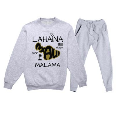 PRAY 4 LAHAINA Malama Maui Strong Premium Crewneck Sweatsuit Set