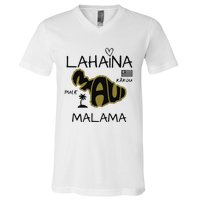 PRAY 4 LAHAINA Malama Maui Strong V-Neck T-Shirt