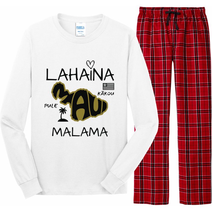 PRAY 4 LAHAINA Malama Maui Strong Long Sleeve Pajama Set