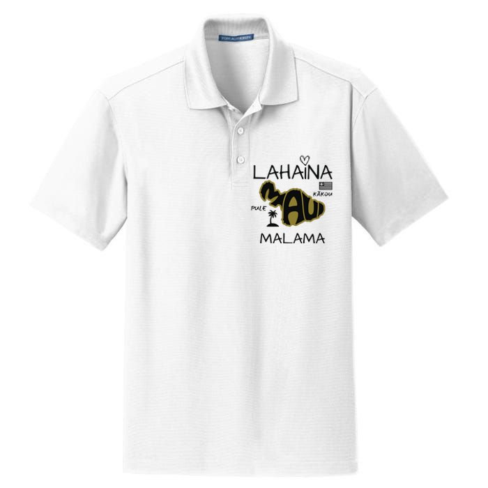 PRAY 4 LAHAINA Malama Maui Strong Dry Zone Grid Polo