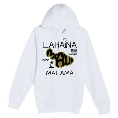 PRAY 4 LAHAINA Malama Maui Strong Premium Pullover Hoodie