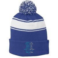 Philippians 4:8 Meditate On These Christian Christianity Gift Stripe Pom Pom Beanie