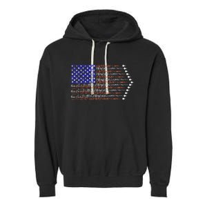 Patriotic 4th Of July USA American Flag Fighter Jets Garment-Dyed Fleece Hoodie