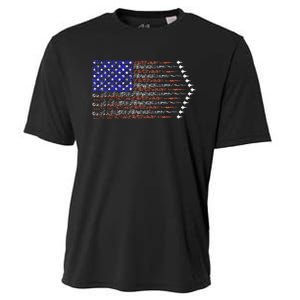 Patriotic 4th Of July USA American Flag Fighter Jets Cooling Performance Crew T-Shirt