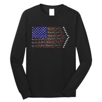 Patriotic 4th Of July USA American Flag Fighter Jets Long Sleeve Shirt