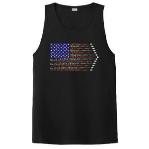 Patriotic 4th Of July USA American Flag Fighter Jets PosiCharge Competitor Tank