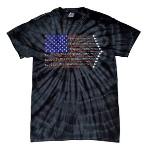 Patriotic 4th Of July USA American Flag Fighter Jets Tie-Dye T-Shirt