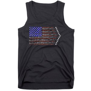 Patriotic 4th Of July USA American Flag Fighter Jets Tank Top