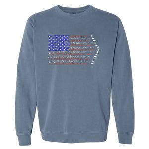 Patriotic 4th Of July USA American Flag Fighter Jets Garment-Dyed Sweatshirt