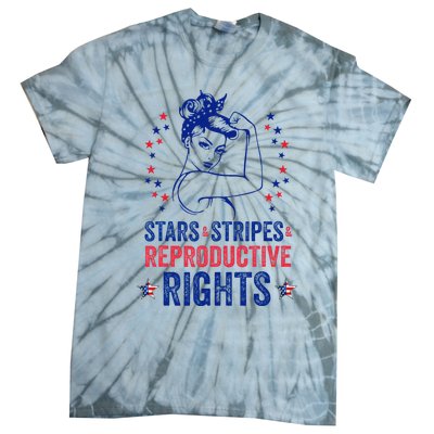 Patriotic 4th Of July Stars Stripes Reproductive Right Tie-Dye T-Shirt