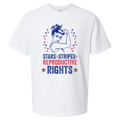 Patriotic 4th Of July Stars Stripes Reproductive Right Sueded Cloud Jersey T-Shirt