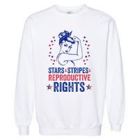 Patriotic 4th Of July Stars Stripes Reproductive Right Garment-Dyed Sweatshirt