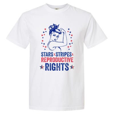 Patriotic 4th Of July Stars Stripes Reproductive Right Garment-Dyed Heavyweight T-Shirt