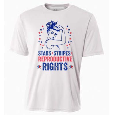 Patriotic 4th Of July Stars Stripes Reproductive Right Cooling Performance Crew T-Shirt