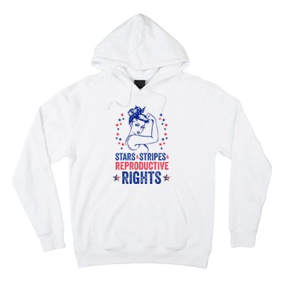 Patriotic 4th Of July Stars Stripes Reproductive Right Hoodie