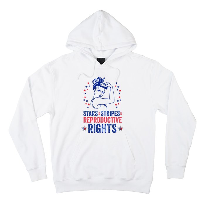 Patriotic 4th Of July Stars Stripes Reproductive Right Hoodie