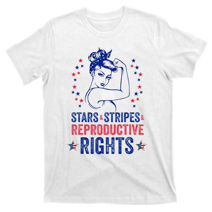 Patriotic 4th Of July Stars Stripes Reproductive Right T-Shirt